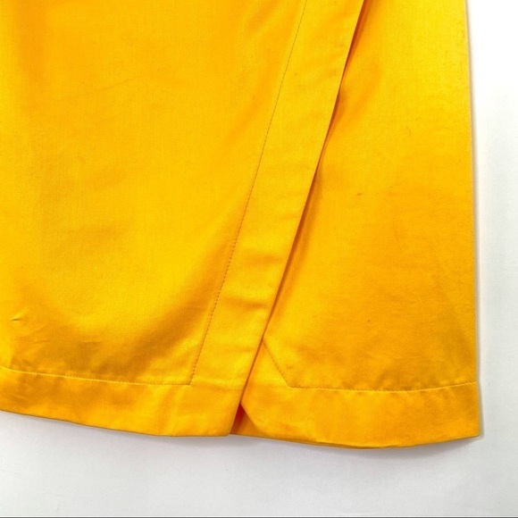Byblos Vintage 90's Orange Tulip Faux Wrap Skirt Made in Italy Sz 42 - Picture 5 of 7